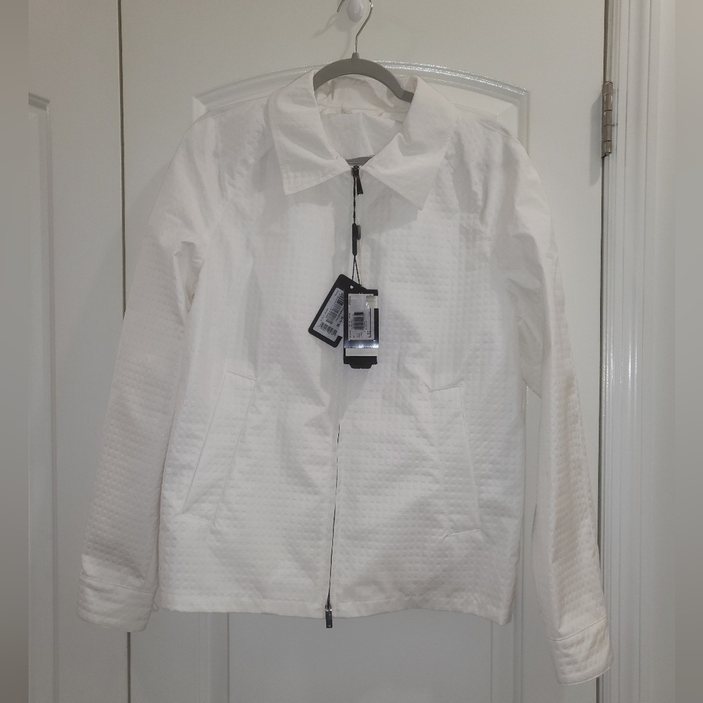 1. NWT EMPORIO ARMANI LIGHTWEIGHT GRID PATTERN JACKET SIZE IT 50 / LARGE